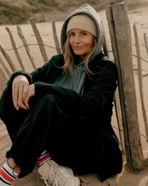 Logo trade promotional merchandise photo of: Iqoniq Torres recycled cotton hoodie undyed